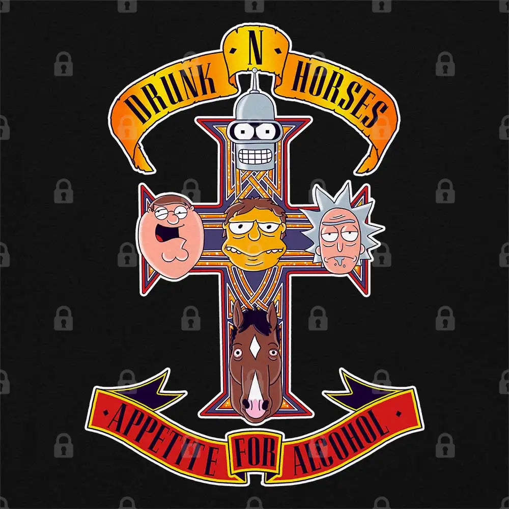 Drunk N Horses T-Shirt - Limitee Apparel