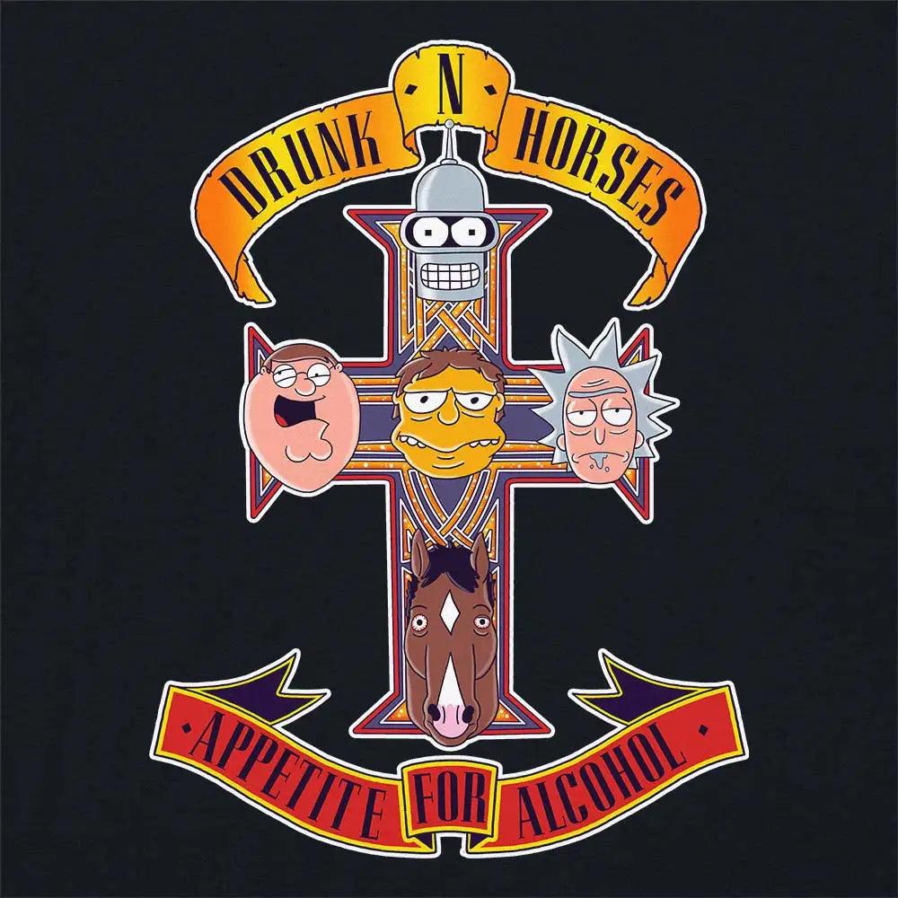 Drunk N Horses T-Shirt - Limitee Apparel