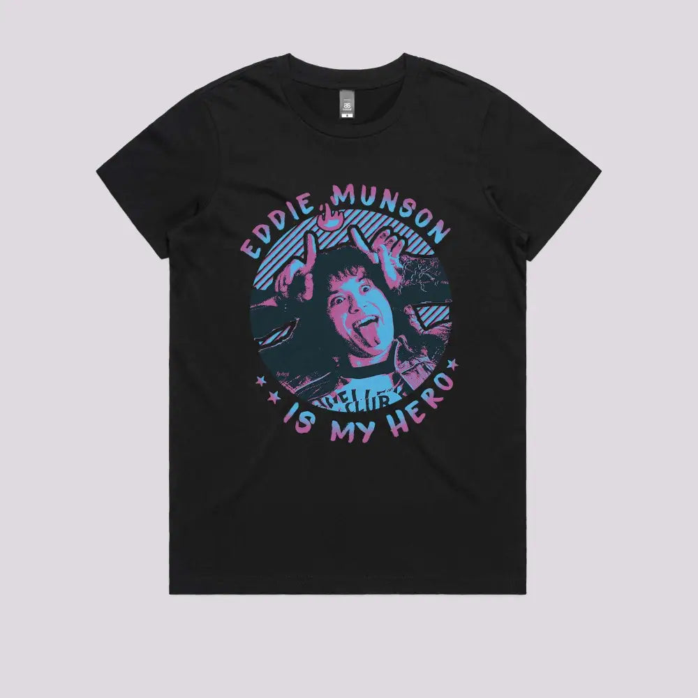 Eddie My Hero T-Shirt Womens / Black Xs Adult Tee