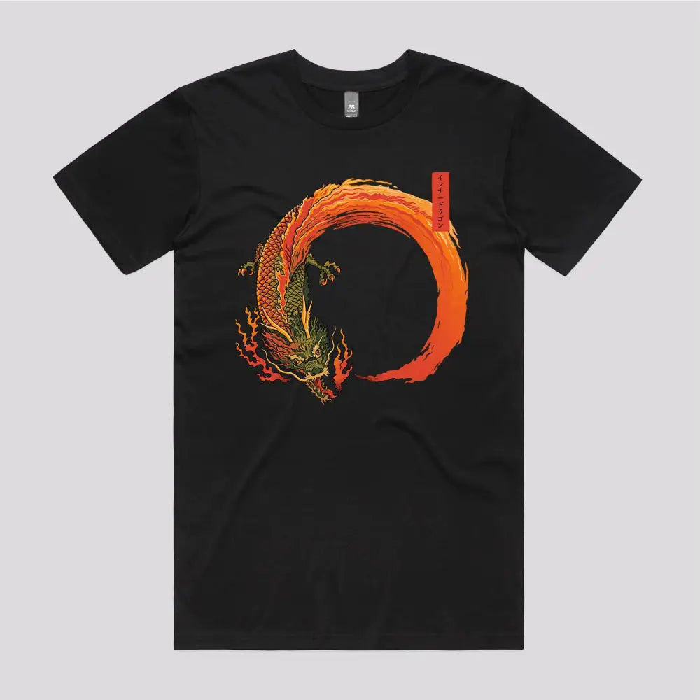 Enso Dragon Fire T-Shirt - Limitee Apparel