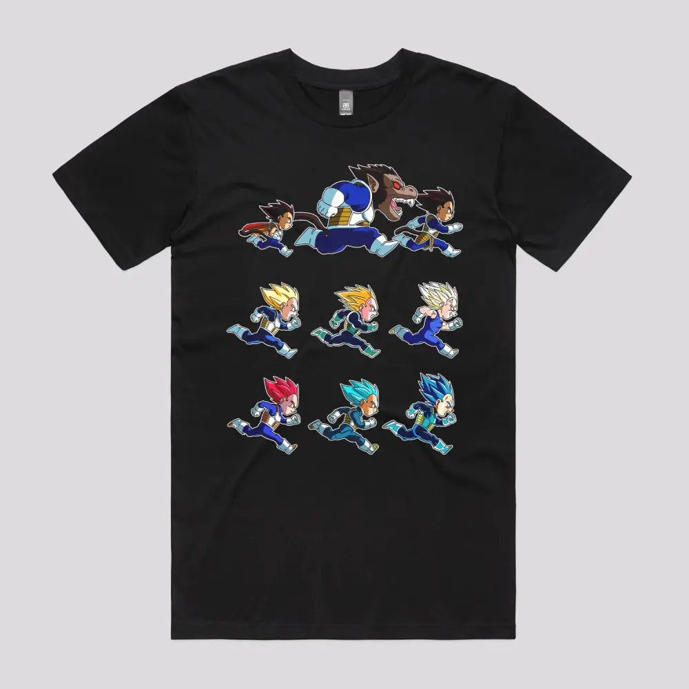 Evolutions Of Saiyan Prince T-Shirt | Anime T-Shirts