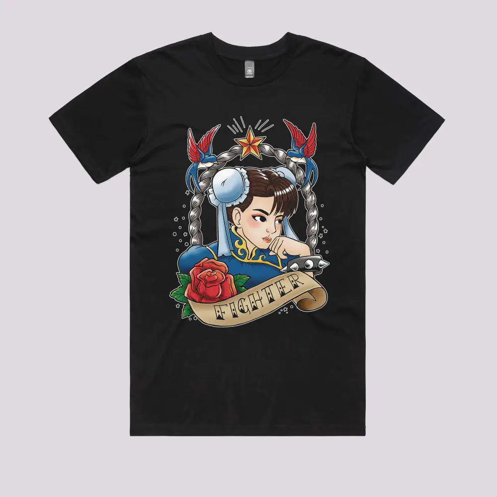 Fighter Girl Tattoo T-Shirt - Limitee Apparel