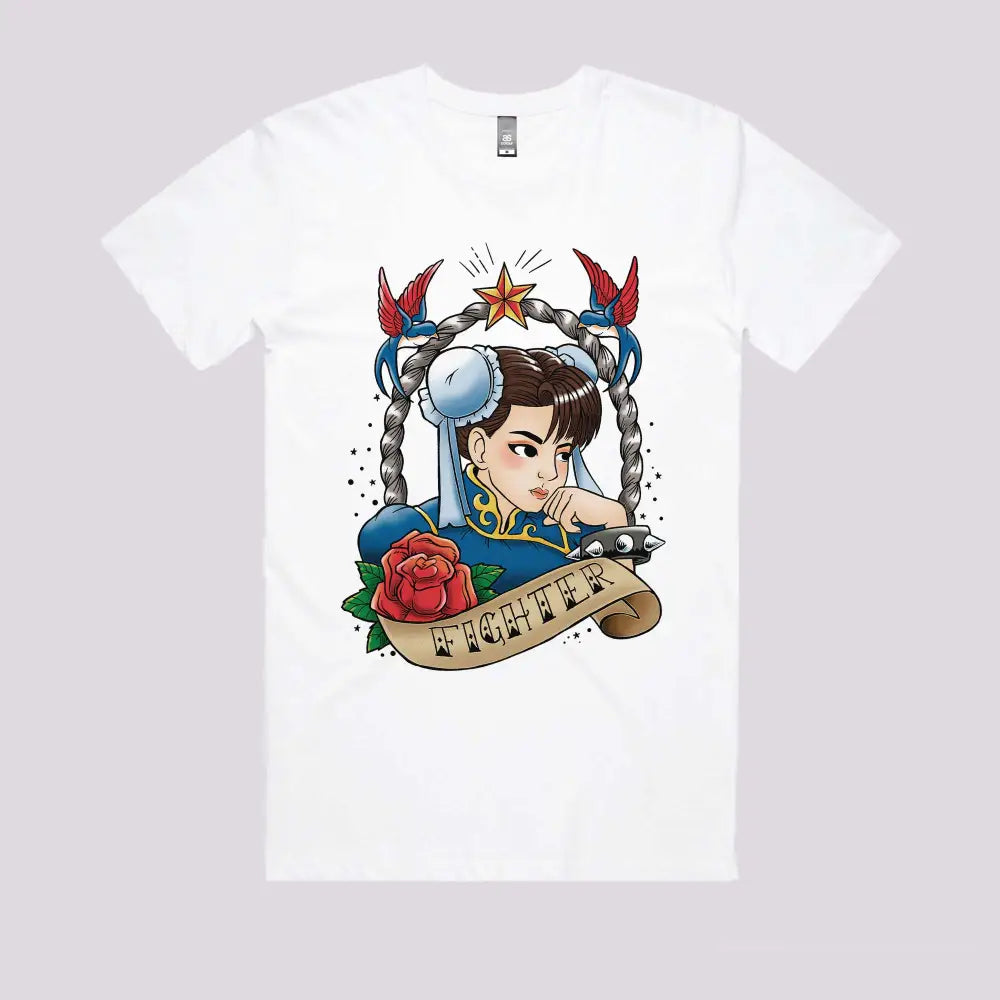 Fighter Girl Tattoo T-Shirt - Limitee Apparel