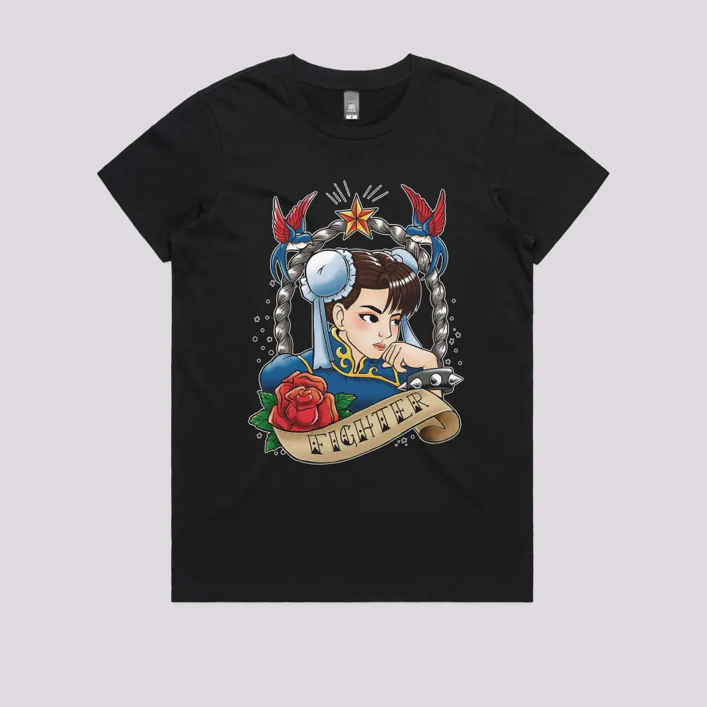 Fighter Girl Tattoo T-Shirt - Limitee Apparel