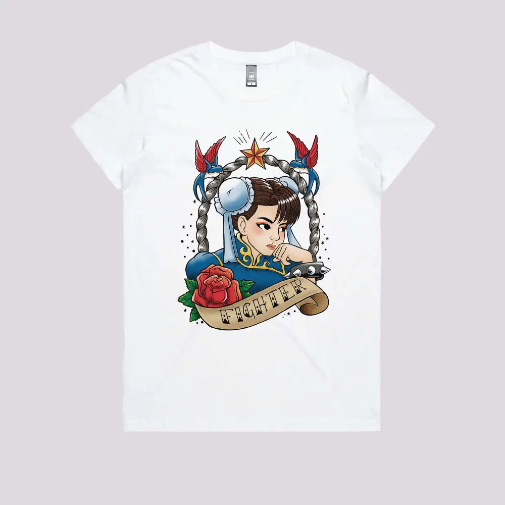 Fighter Girl Tattoo T-Shirt - Limitee Apparel