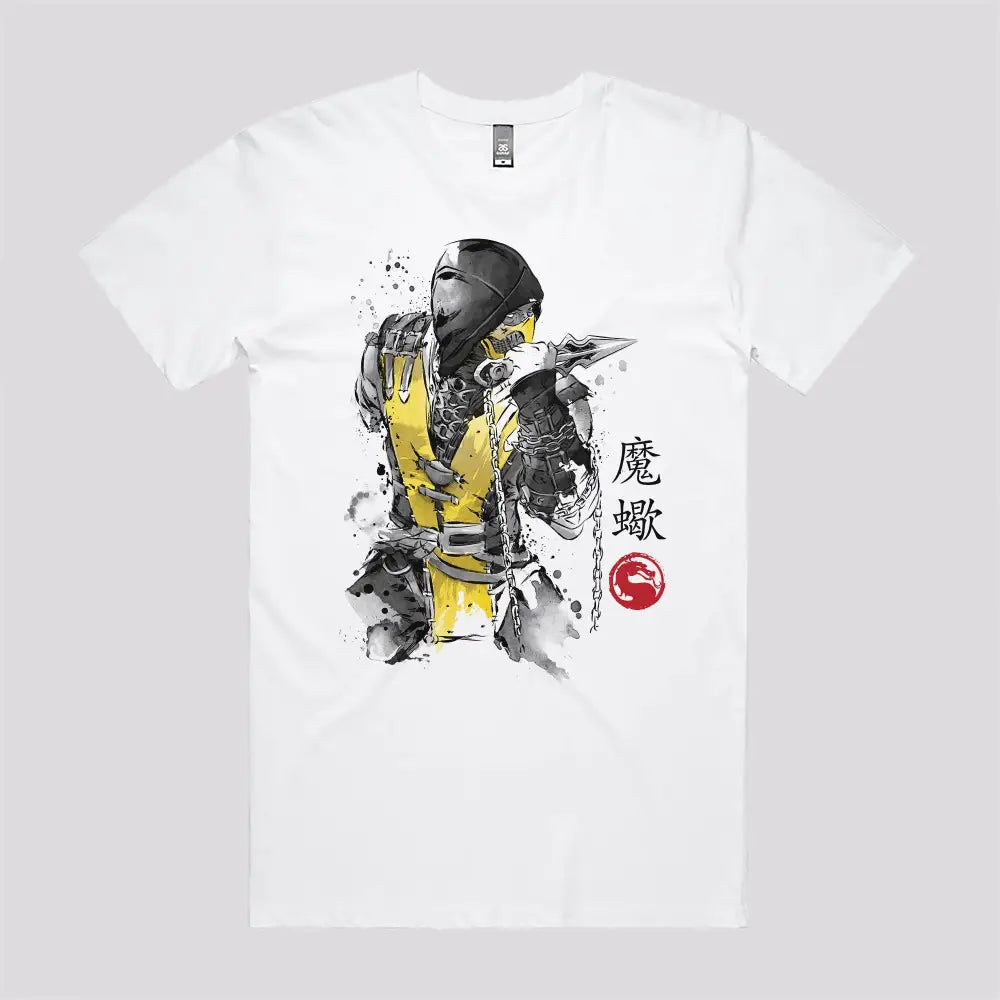 Fire Warrior Sumi-e T-Shirt | Pop Culture T-Shirts