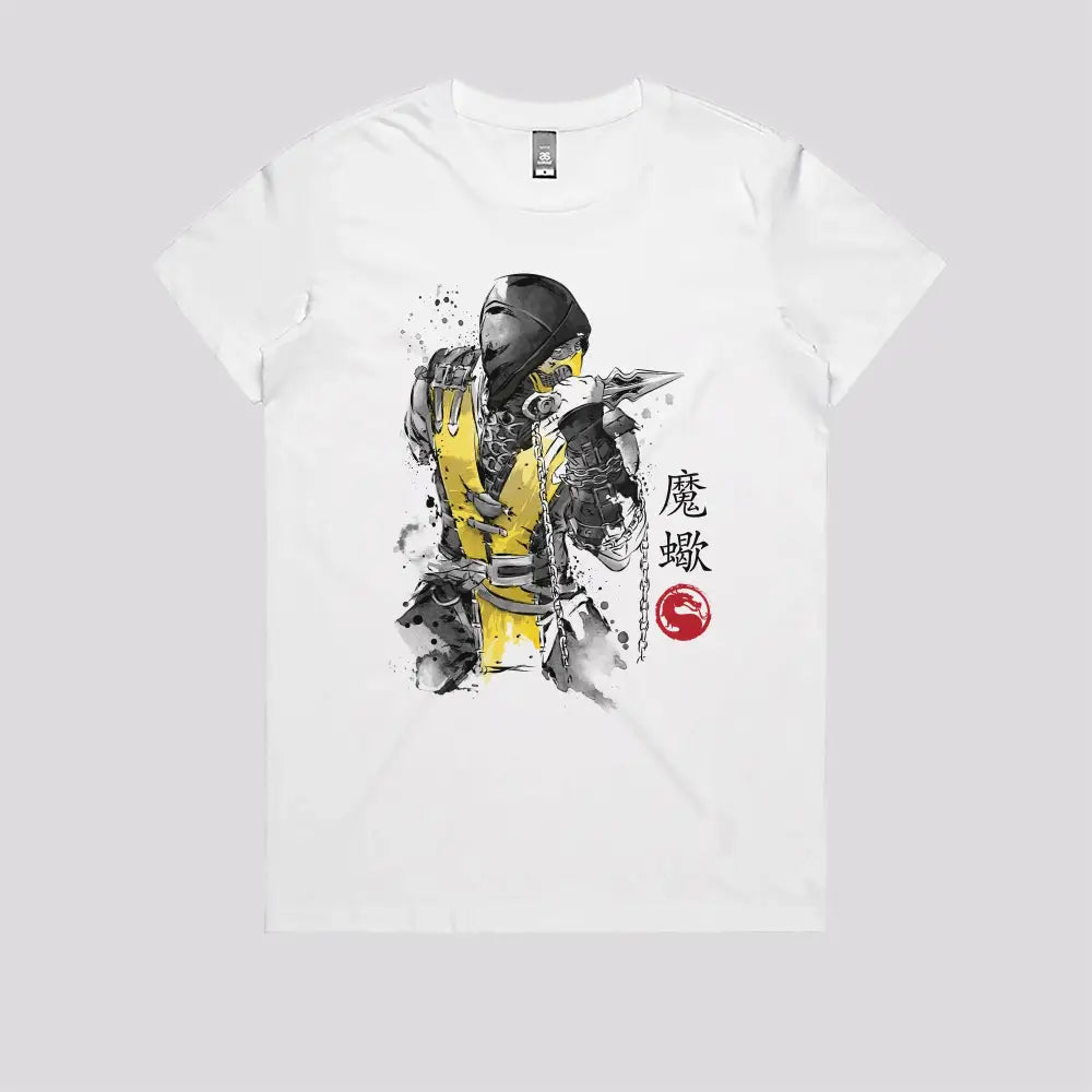 Fire Warrior Sumi-e T-Shirt | Pop Culture T-Shirts