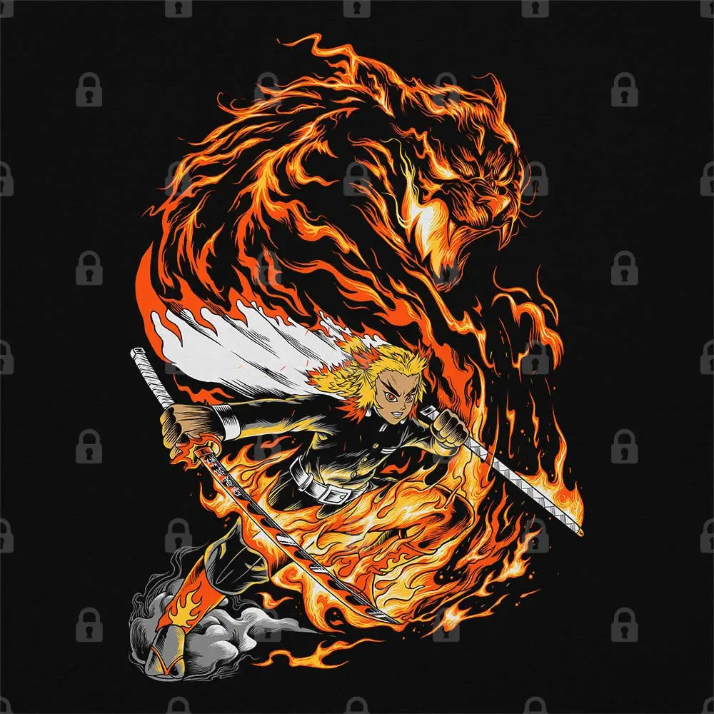 Flame Tiger T-Shirt | Anime T-Shirts