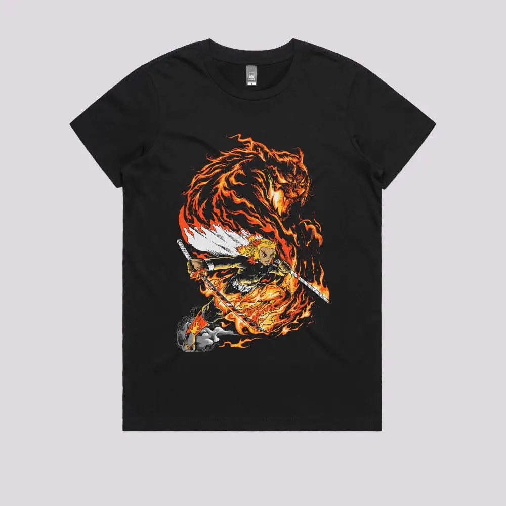 Flame Tiger T-Shirt | Anime T-Shirts