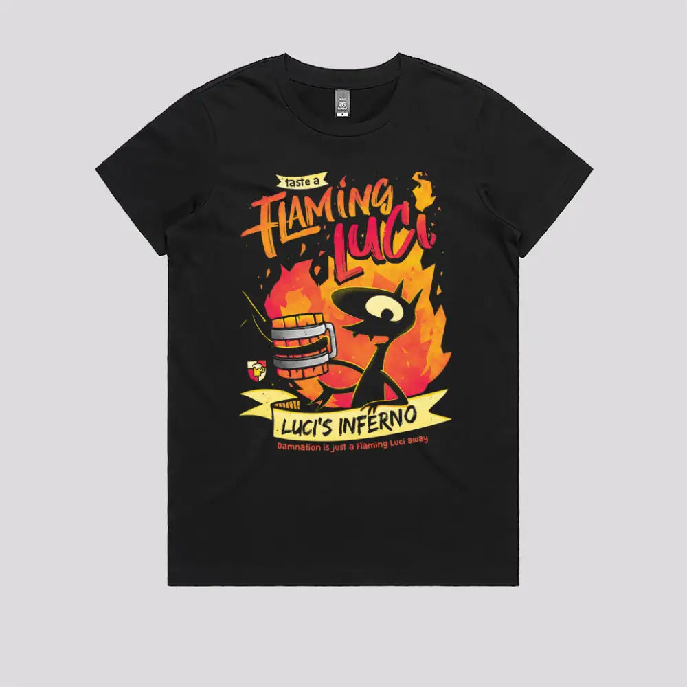 Flaming Luci T-Shirt - Limitee Apparel