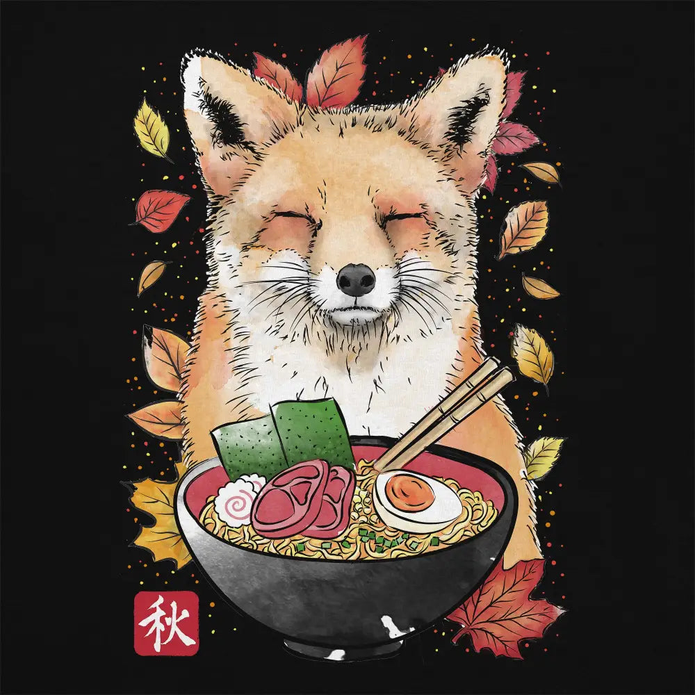 Fox, Leaves and Ramen T-Shirt - Limitee Apparel
