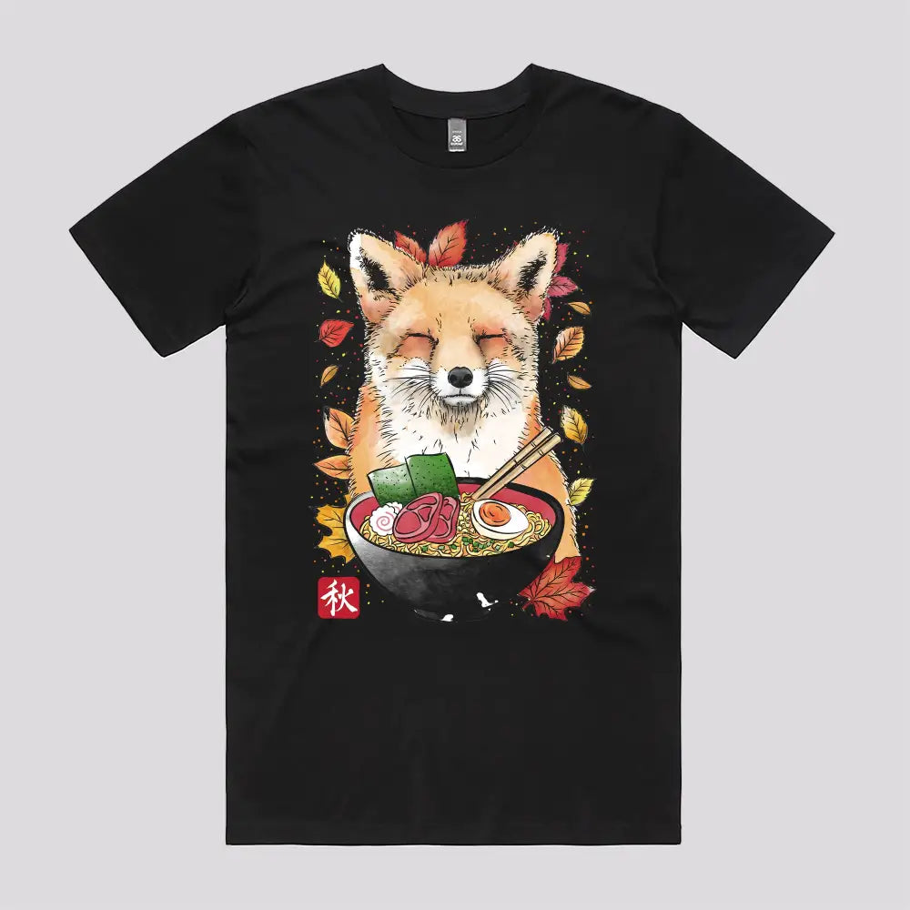 Fox, Leaves and Ramen T-Shirt - Limitee Apparel