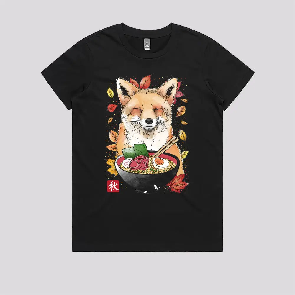 Fox, Leaves and Ramen T-Shirt - Limitee Apparel