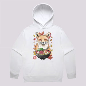 Fox, Leaves and Ramen Hoodie | Cool Japanese Art Hoodie Australia