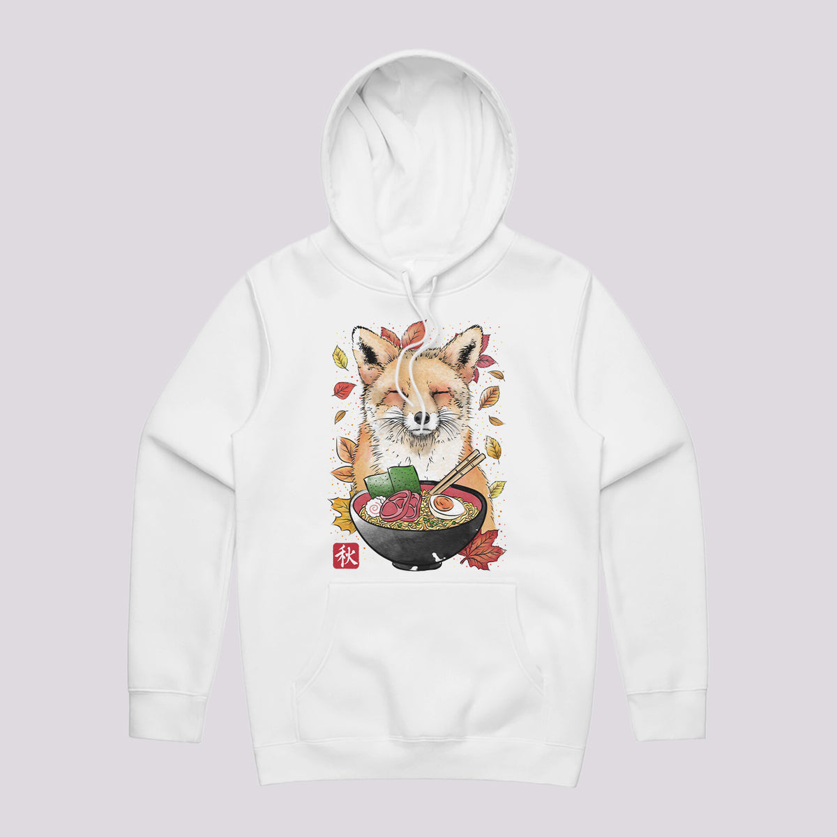 Japanese Hoodie Australia | Fox, Leaves and Ramen Hoodie