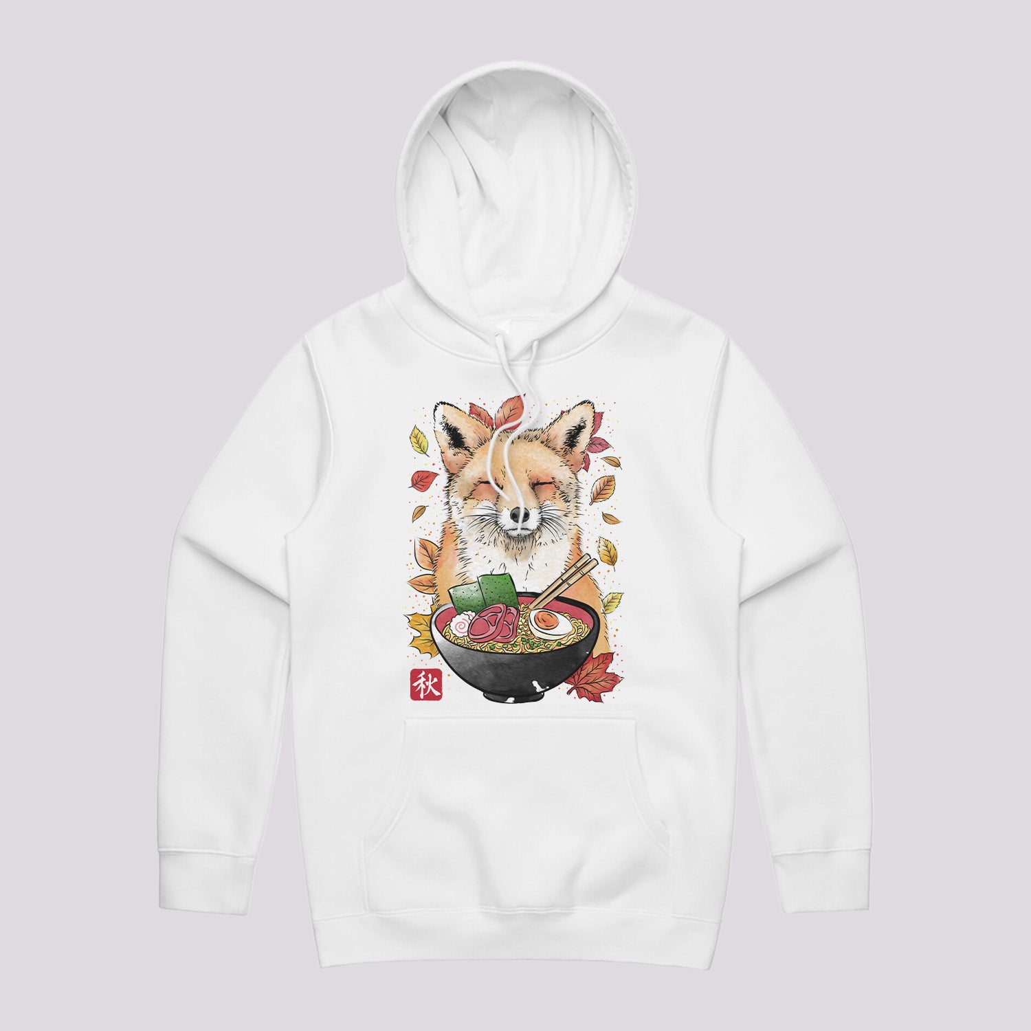 Fox, Leaves and Ramen Hoodie