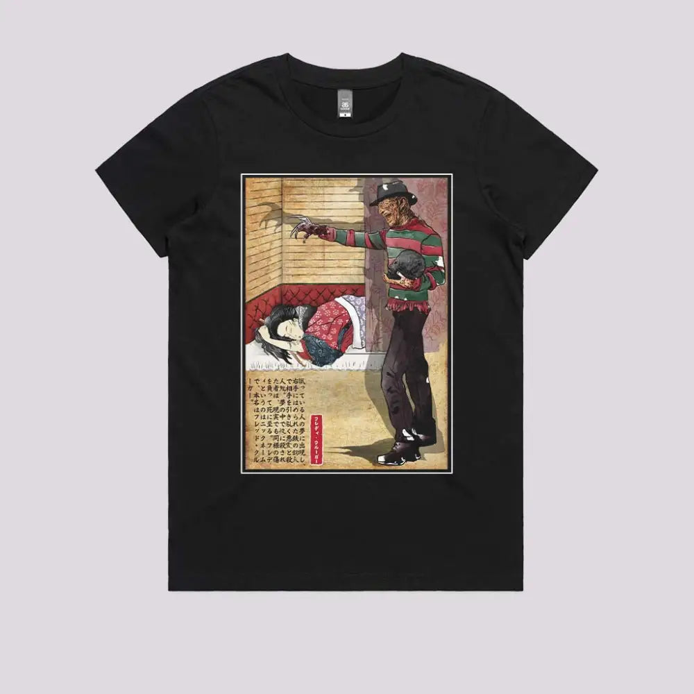 Freddy In Japan T-Shirt Womens / Black Xs Adult Tee