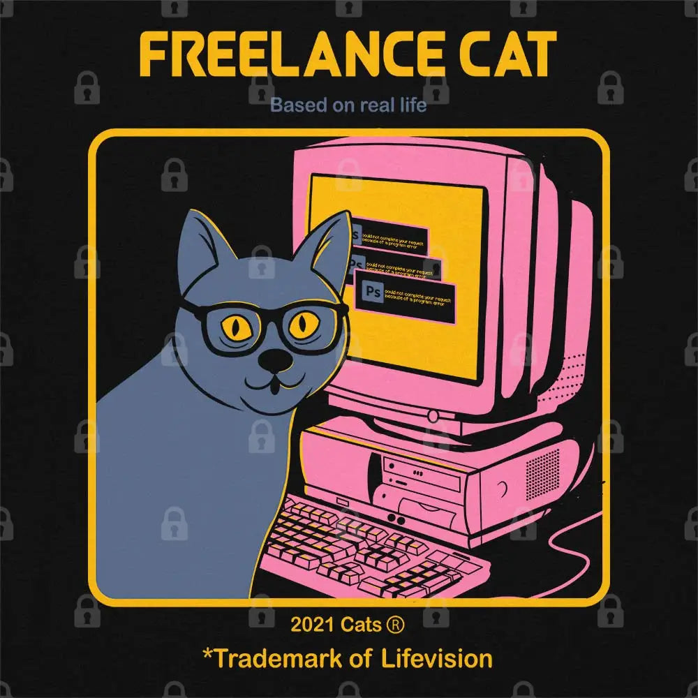 Freelance Cat T-Shirt - Limitee Apparel