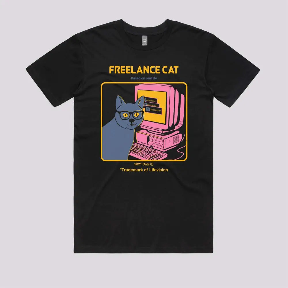 Freelance Cat T-Shirt - Limitee Apparel