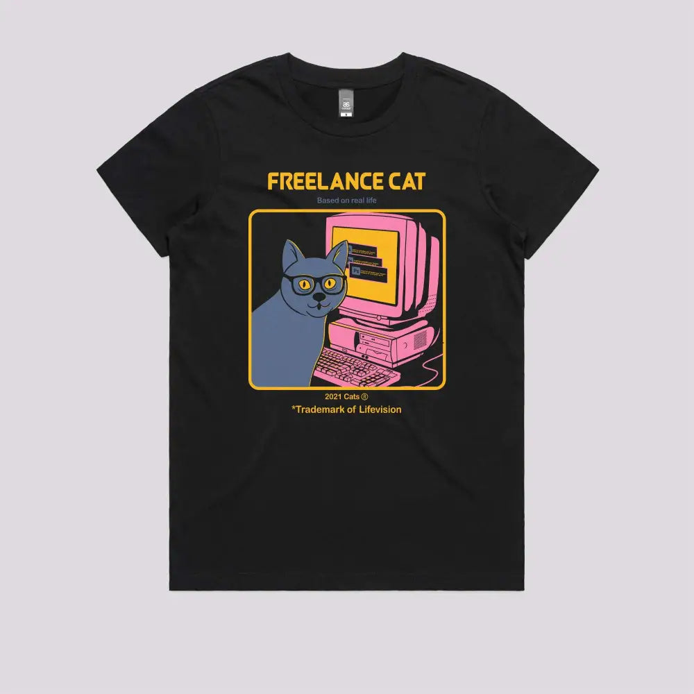 Freelance Cat T-Shirt - Limitee Apparel