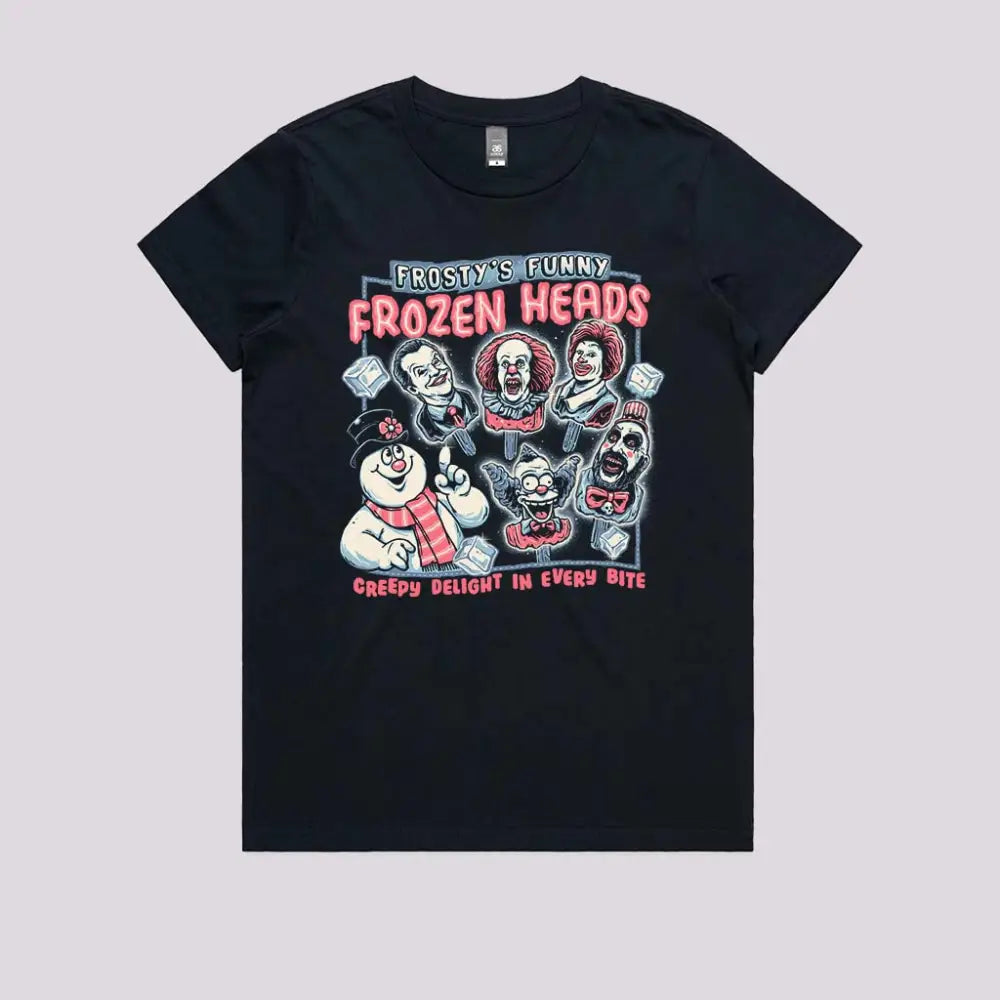 Frozen Heads T-Shirt Womens / Navy Xs Adult Tee