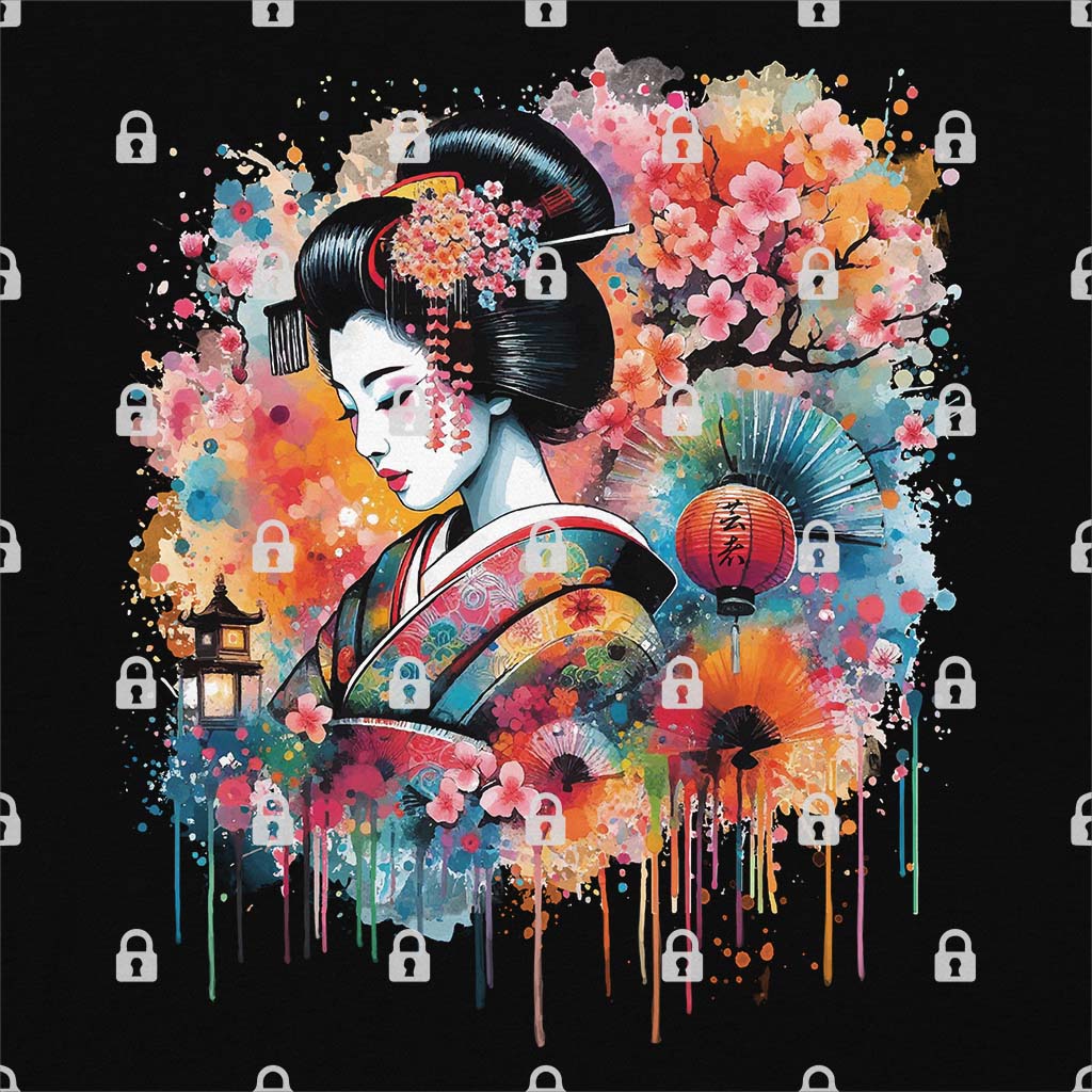 Geiko Watercolour Oversized T-Shirt