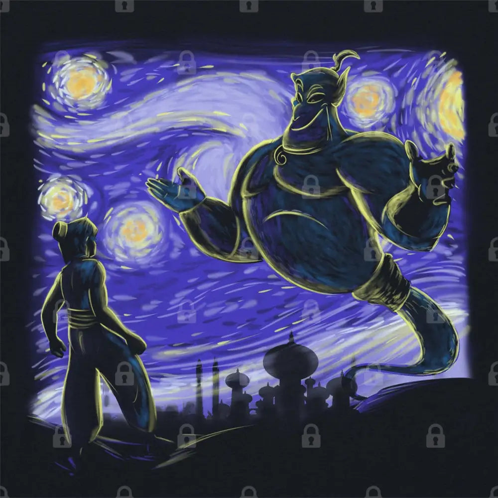 Genie in the Starry Night T-Shirt | Pop Culture T-Shirts