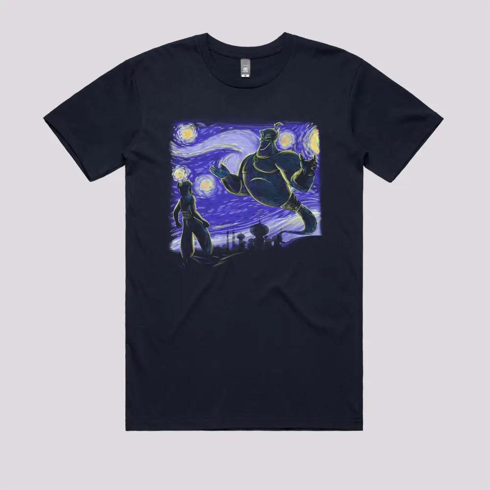 Genie in the Starry Night T-Shirt | Pop Culture T-Shirts