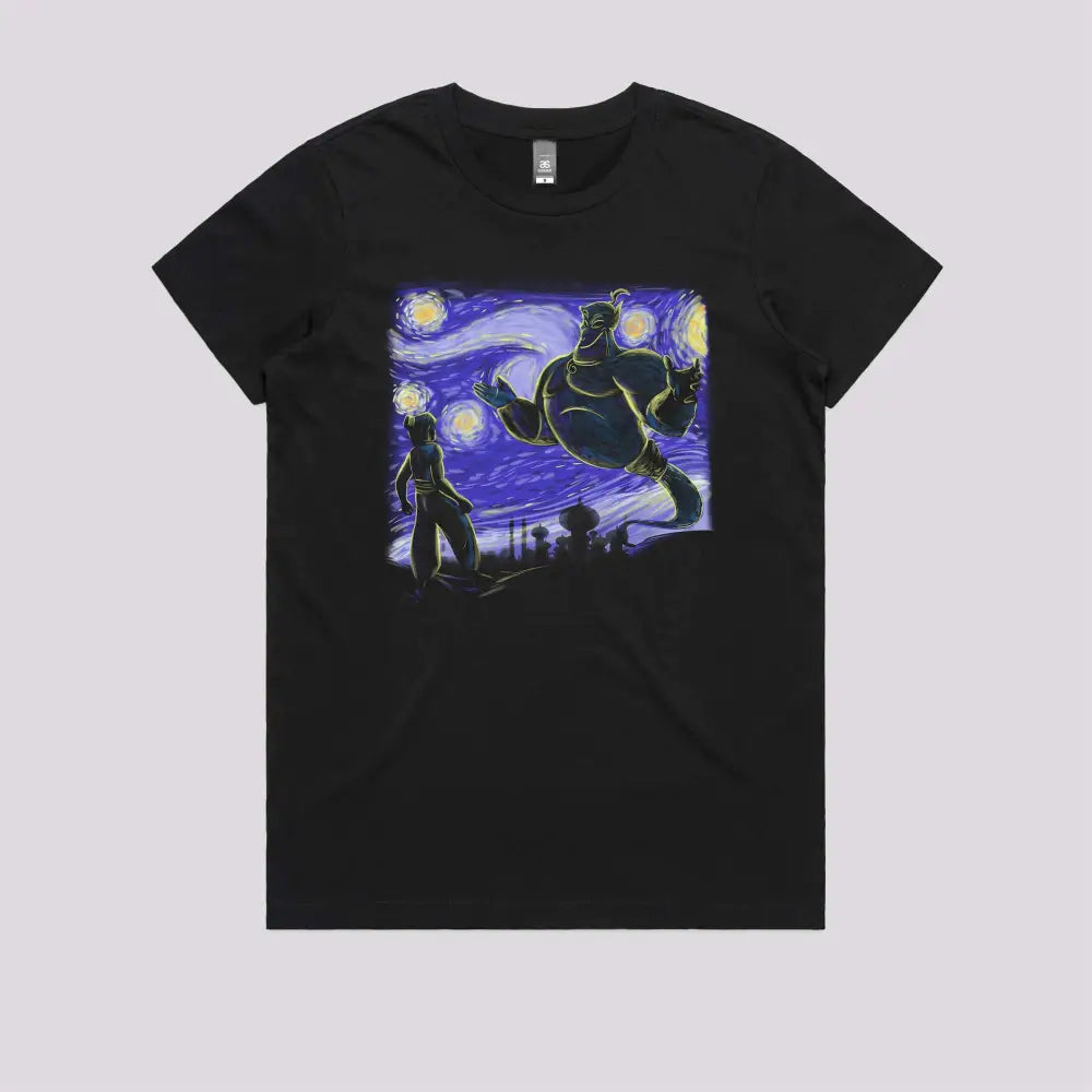 Genie in the Starry Night T-Shirt | Pop Culture T-Shirts