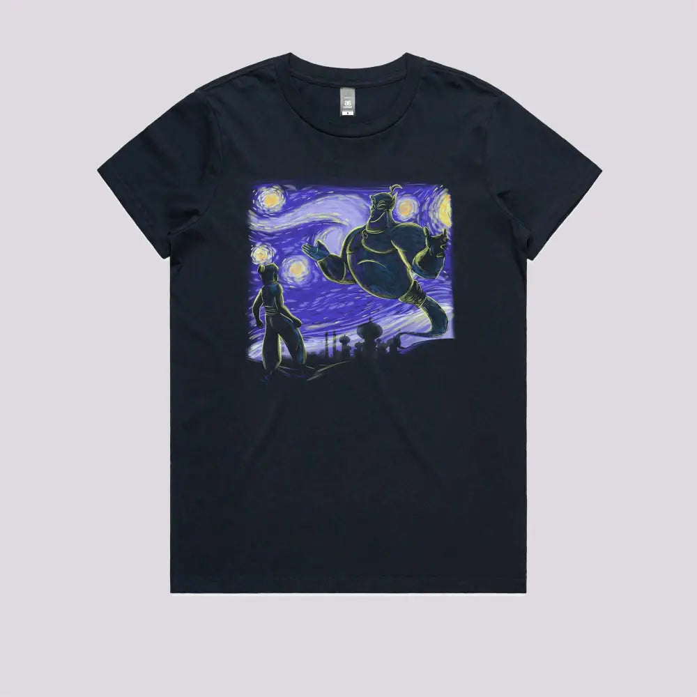 Genie in the Starry Night T-Shirt | Pop Culture T-Shirts