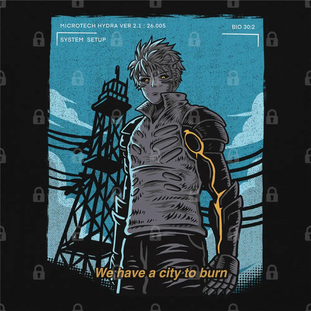 Genos Cyberpunk T-Shirt | Anime T-Shirts