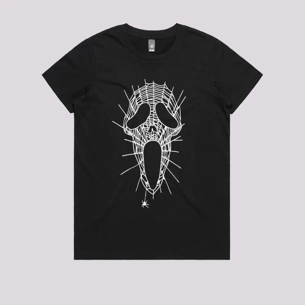 Ghost Web T-Shirt Womens / Black Xs Adult Tee
