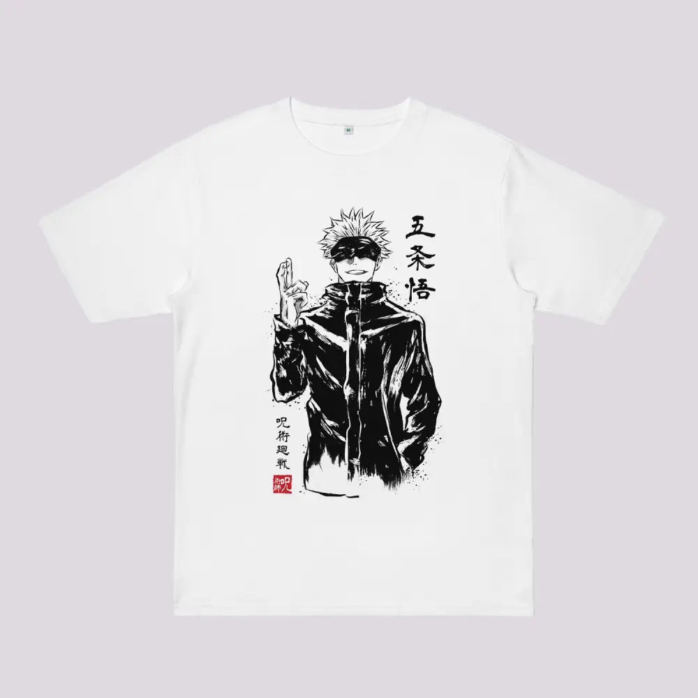 Gojo Sumi-e Oversized T-Shirt | Anime T-Shirts