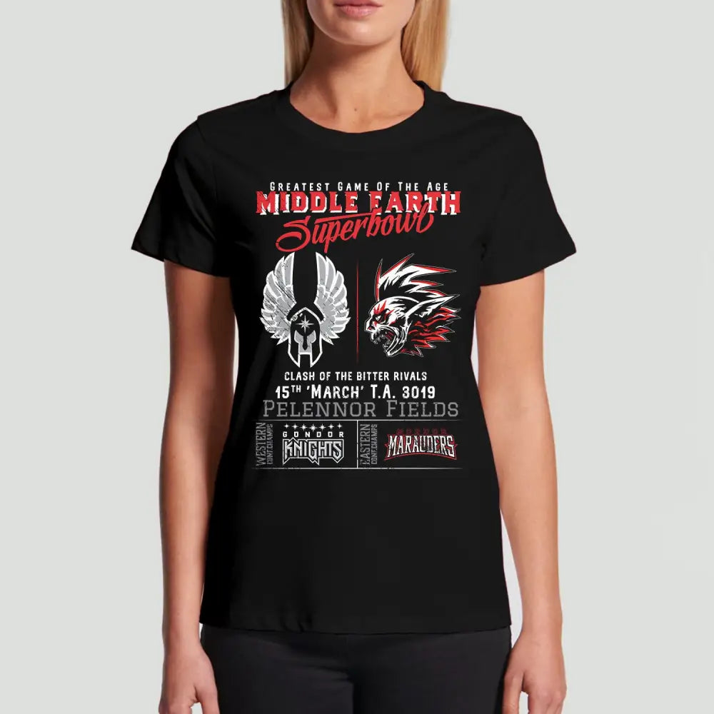 Gondor Knights vs Mordor Marauders T-Shirt | Pop Culture T-Shirts