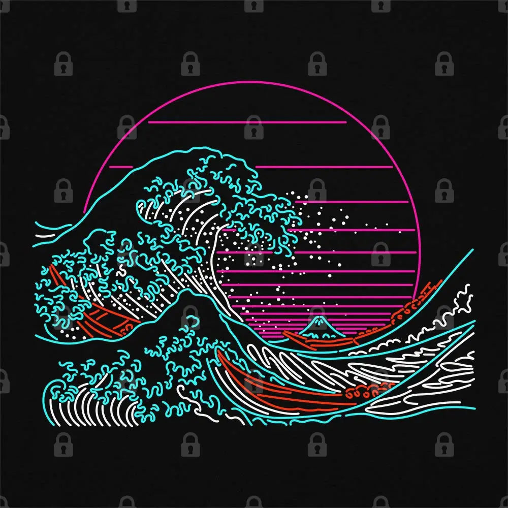 Great Neon Wave T-Shirt - Limitee Apparel