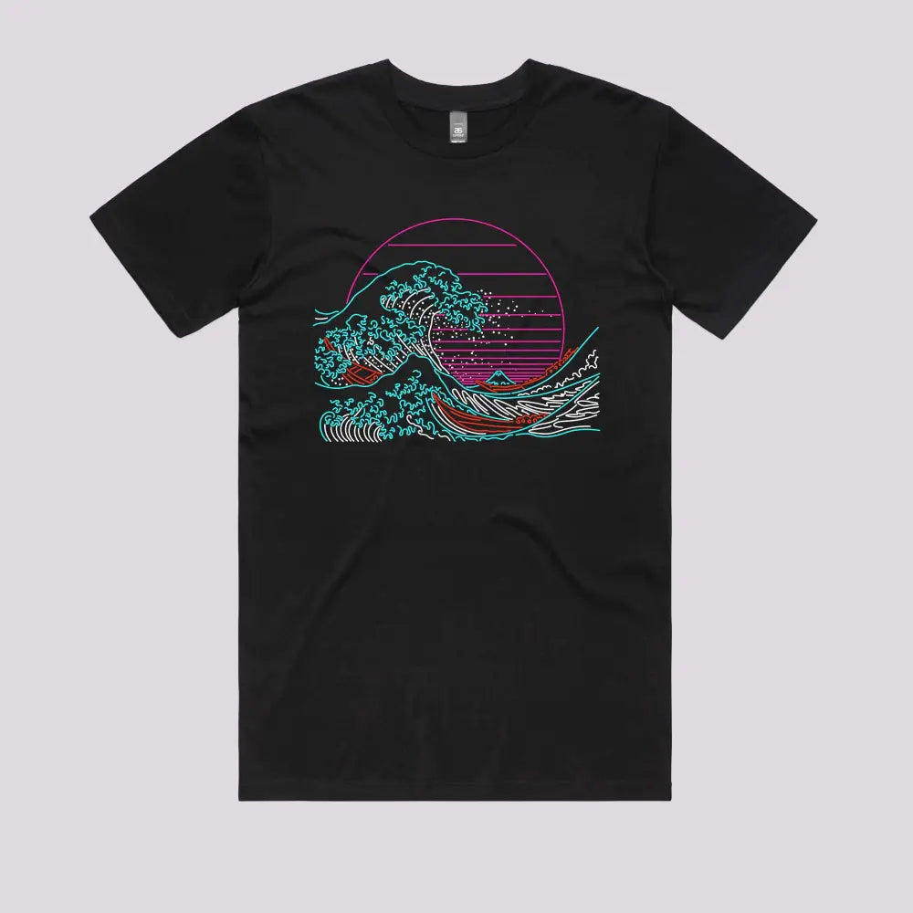 Great Neon Wave T-Shirt - Limitee Apparel