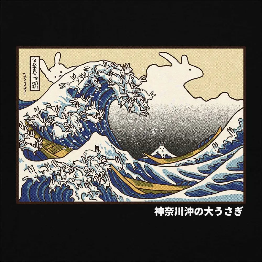 Great Rabbit Off Kanagawa T-Shirt Adult Tee