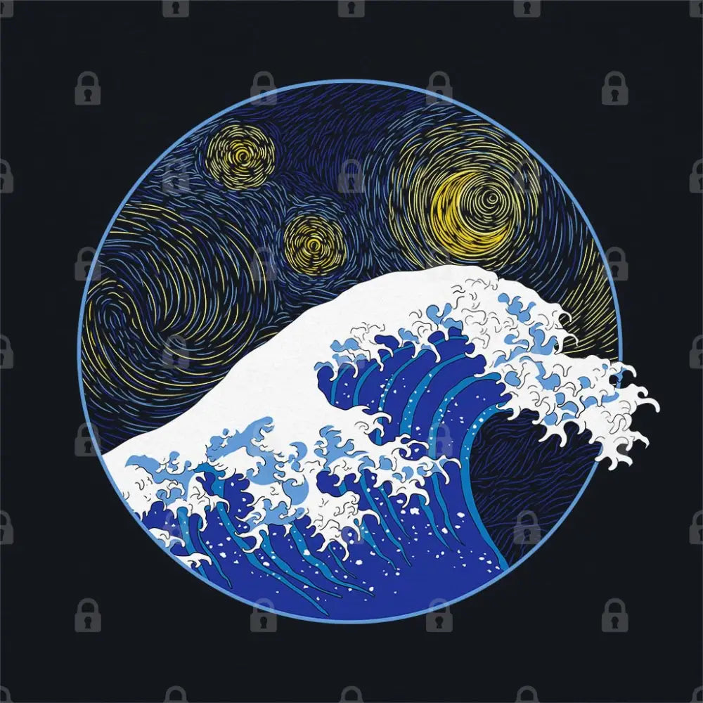 Great Starry Wave T-Shirt Adult Tee