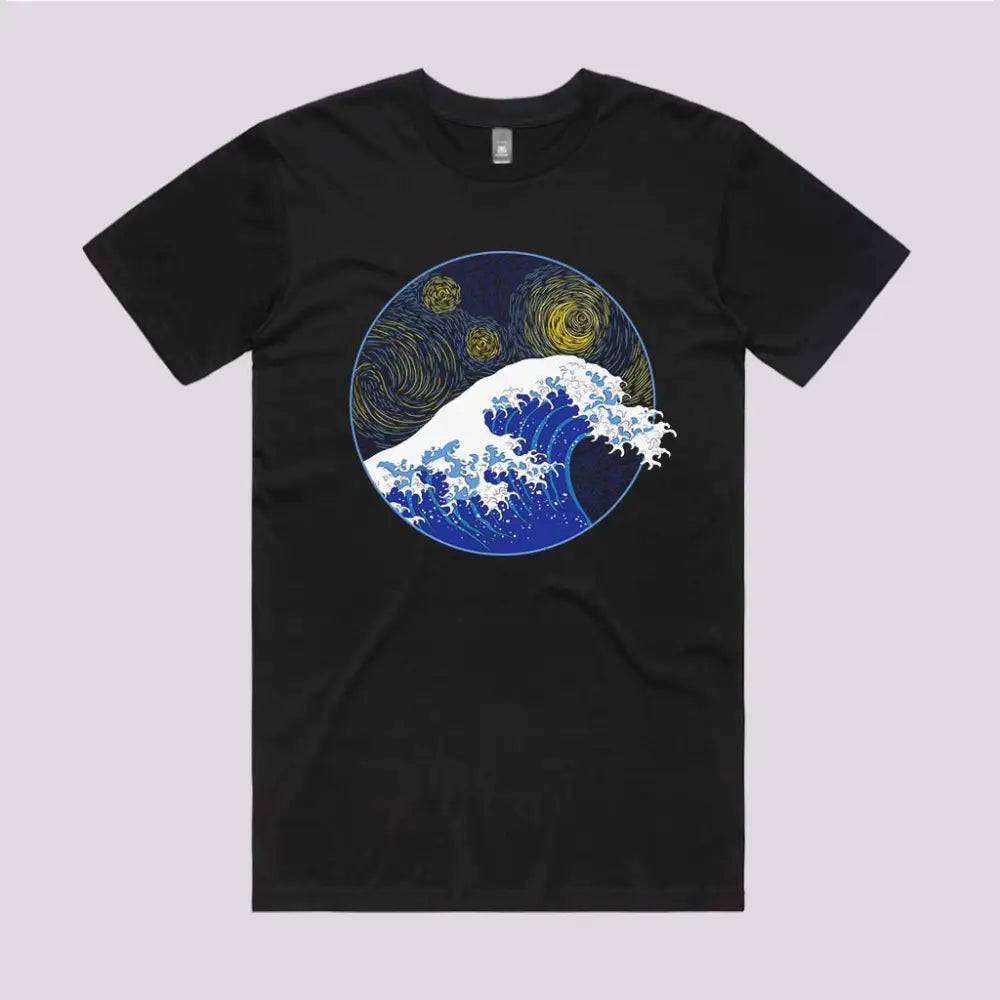Great Starry Wave T-Shirt Adult Tee