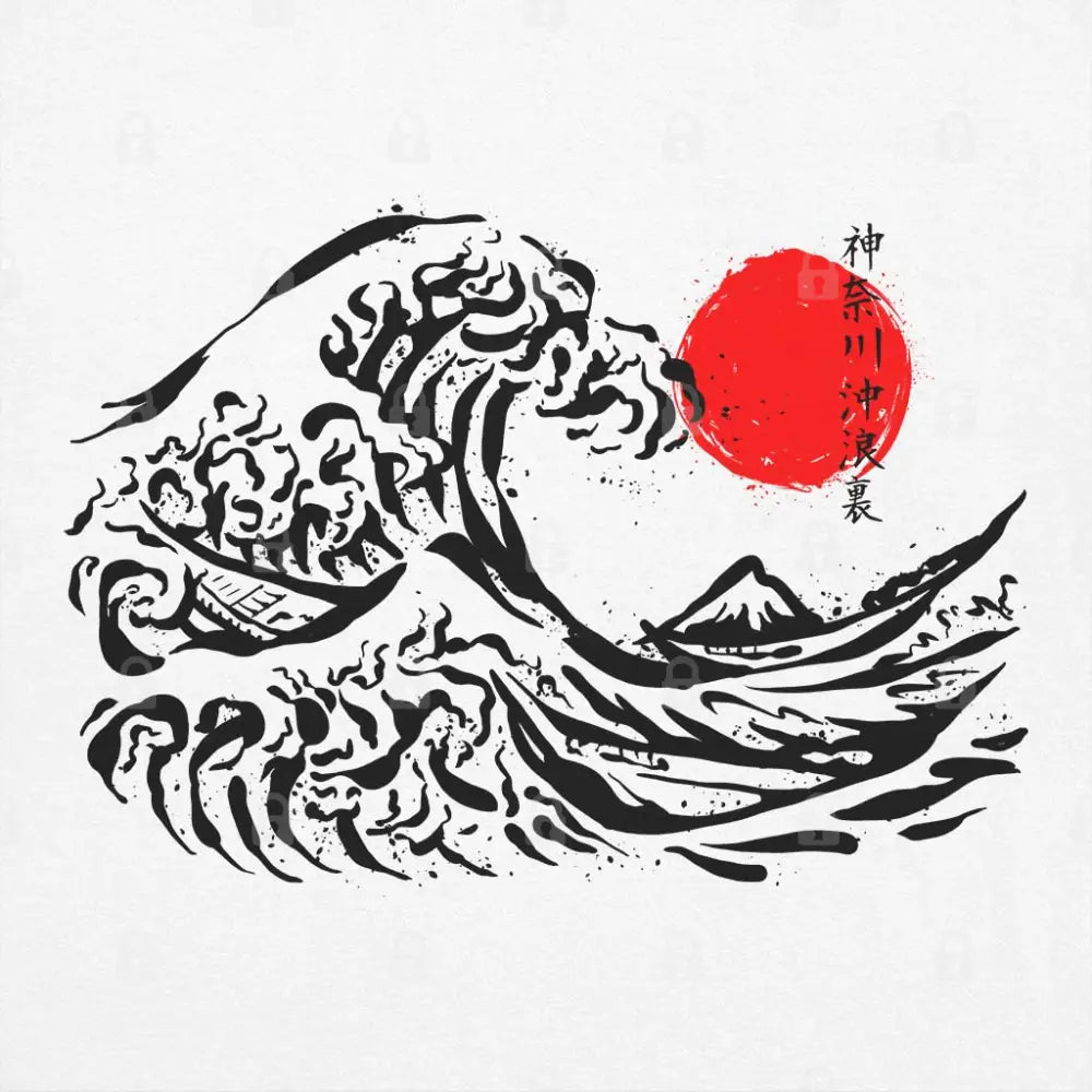 Great Wave Off Kanagawa Ink T-Shirt Adult Tee