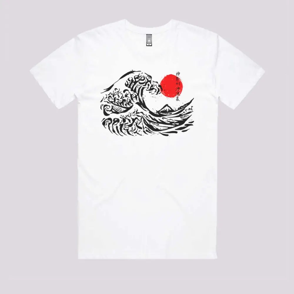 Great Wave off Kanagawa Ink Japanese Art T-Shirt | Limitee Apparel