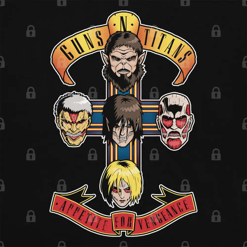Guns N' Titans T-Shirt | Anime T-Shirts