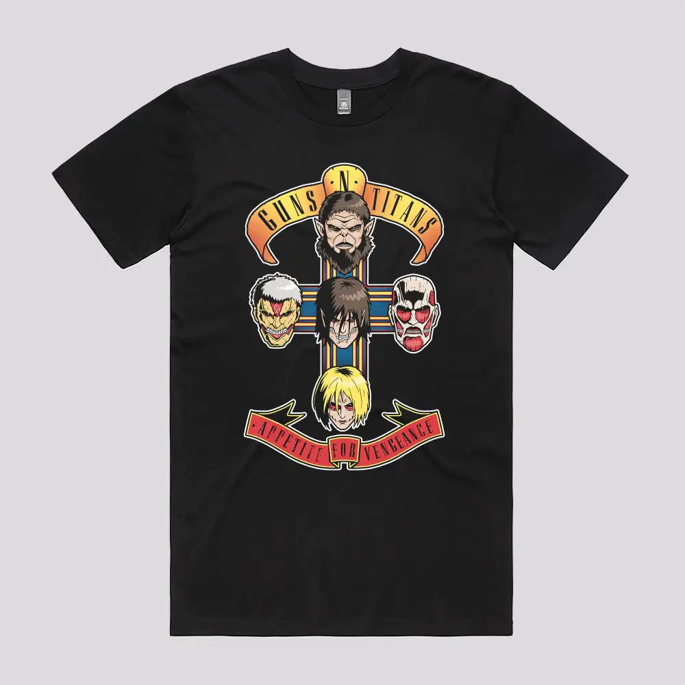 Guns N' Titans T-Shirt | Anime T-Shirts
