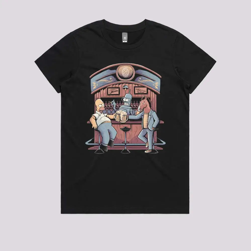 Happy Hour T-Shirt Womens / Black Xs Adult Tee