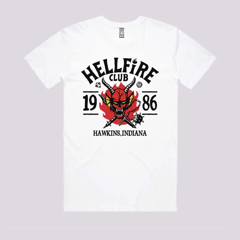 Hellfire Indiana T-Shirt Mens / White Xs Adult Tee