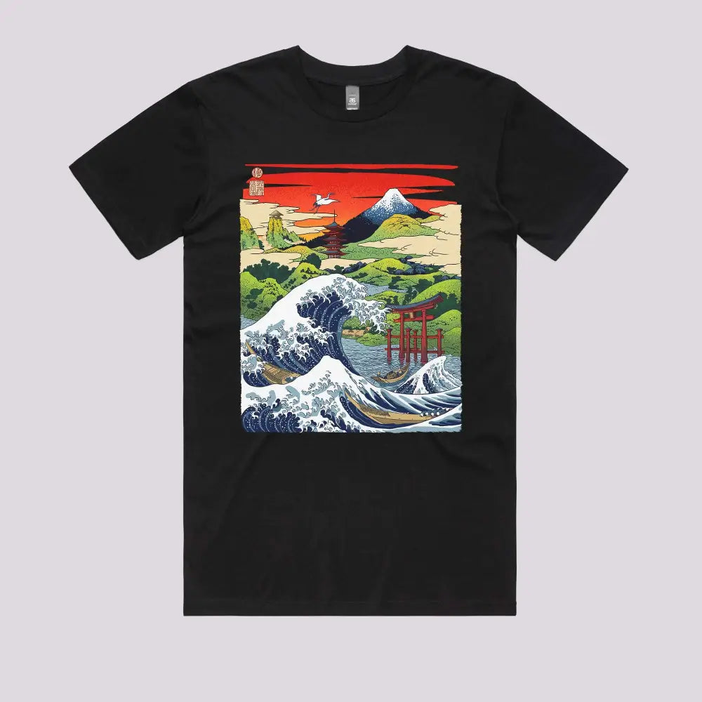Hokusai Wave in Japan T-Shirt - Limitee Apparel