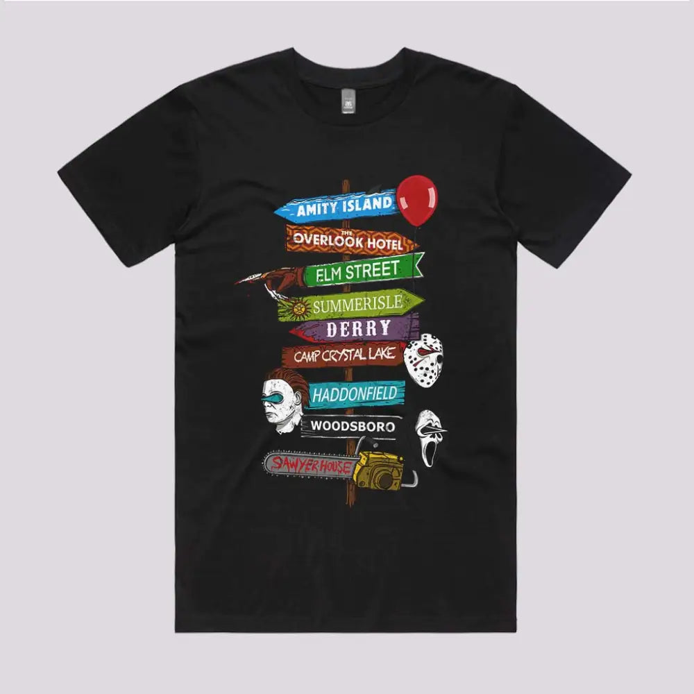 Horror Town T-Shirt Adult Tee