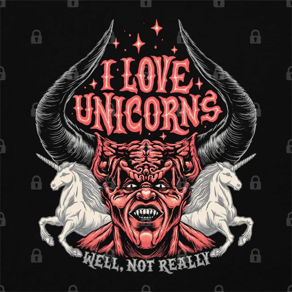 I Love Unicorns T-Shirt Adult Tee