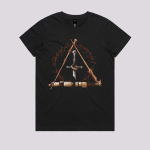 Iconic Movie Weapons Graphic Tee