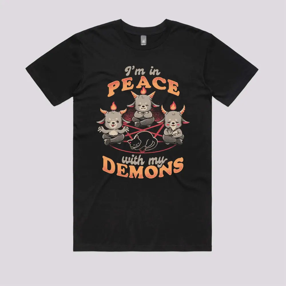 In Peace With My Demons T-Shirt - Limitee Apparel